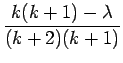 {k(k+1)-$B&K(B/ (k+2)(k+1)}