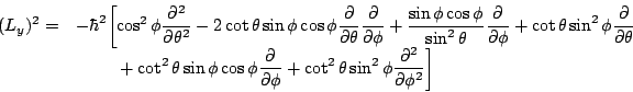 (L_y)^2=-\hbar^2[cos^2$B&U(B{$B