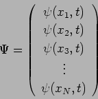 $B&W(B= ((J\(Bbegin{array}{c} $B&W(B(x_1, t)(J\\(B $B&W(B(x_2, t)(J\\(B $B&W(B(x_3, t)(J\\\(Bvdots(J\\(B $B&W(B(x_N, t) (J\(Bend{array} ) 